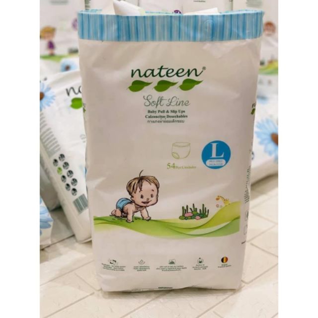 [ Rẻ Nhất ] Bỉm Tã Dán/Quần Nội Địa Bỉ NATEEN ( Size: D: S/56m, M/48m, L/44m, Q: L/54m, XL/48m, XXL/42m )