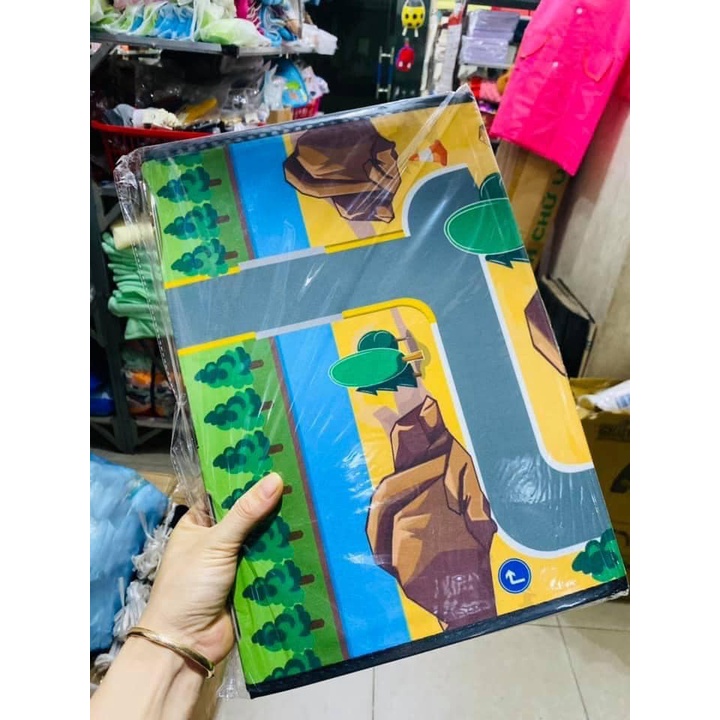 Hộp vải đựng đồ chơi đồ dùng trẻ em kèm thảm gập 2in1