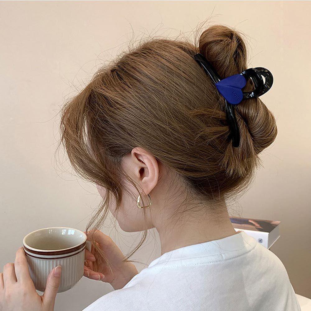 Kẹp Tóc Hình Trái Tim / Cá Mập Cỡ Lớn Phong Cách Vintage Ngọt Ngào Cho Nữ