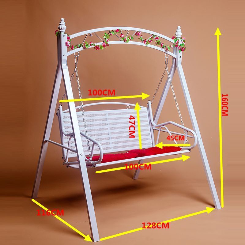 xích đu ngoài trời đôi Ghế treo trong nhà nôi trẻ em sân vườn bập bênh cho người lớn giỏ bằng sắt rèn dày sang tr