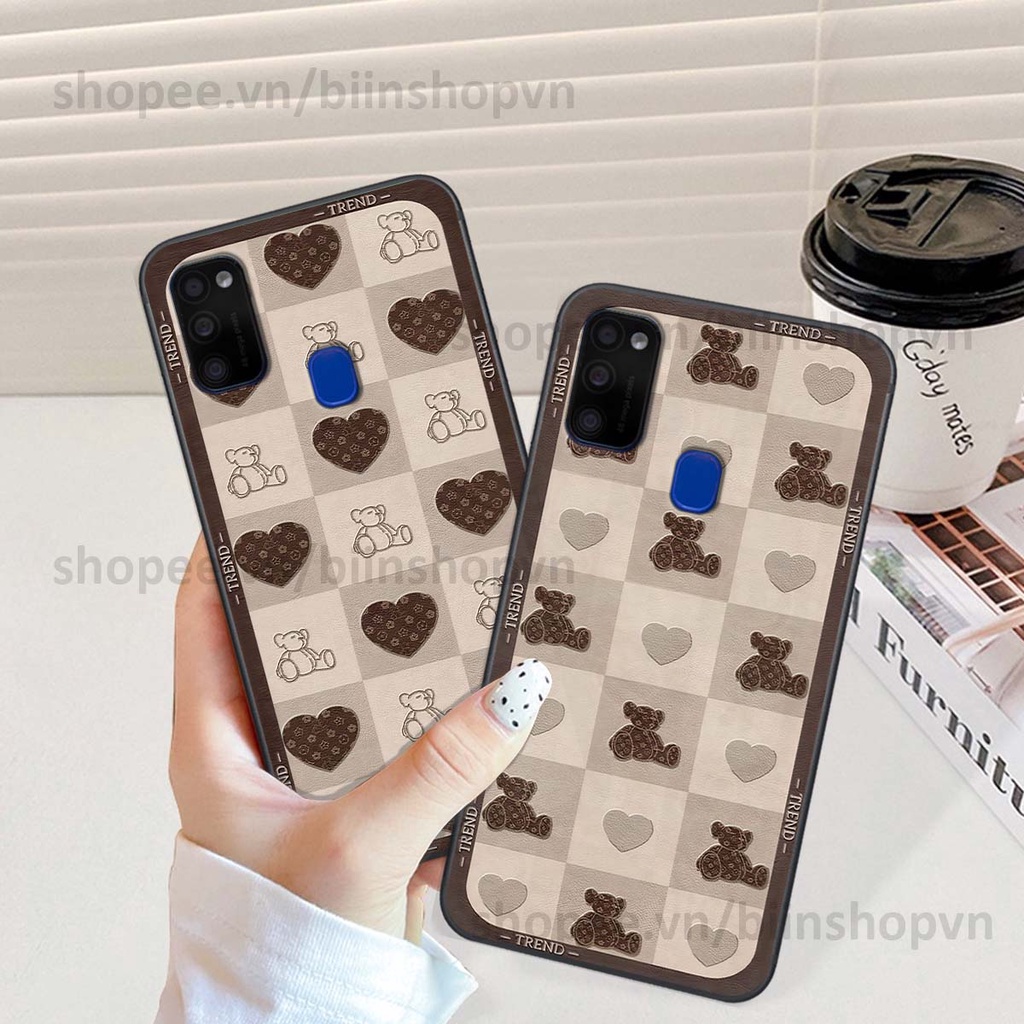 Ốp Samsung M21 / M30s caro trái tim nhiều màu sắc, đầy cá tính, khẳng định phong cách