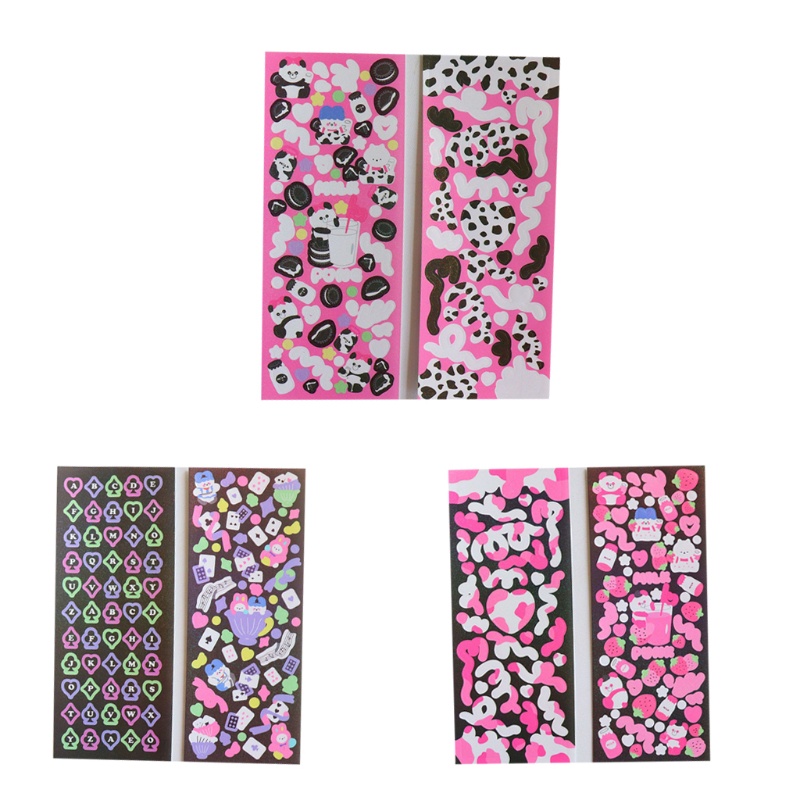 Set 2 Sticker PVC Dán Trang Trí Chai Nước / Sổ Tay / Điện Thoại