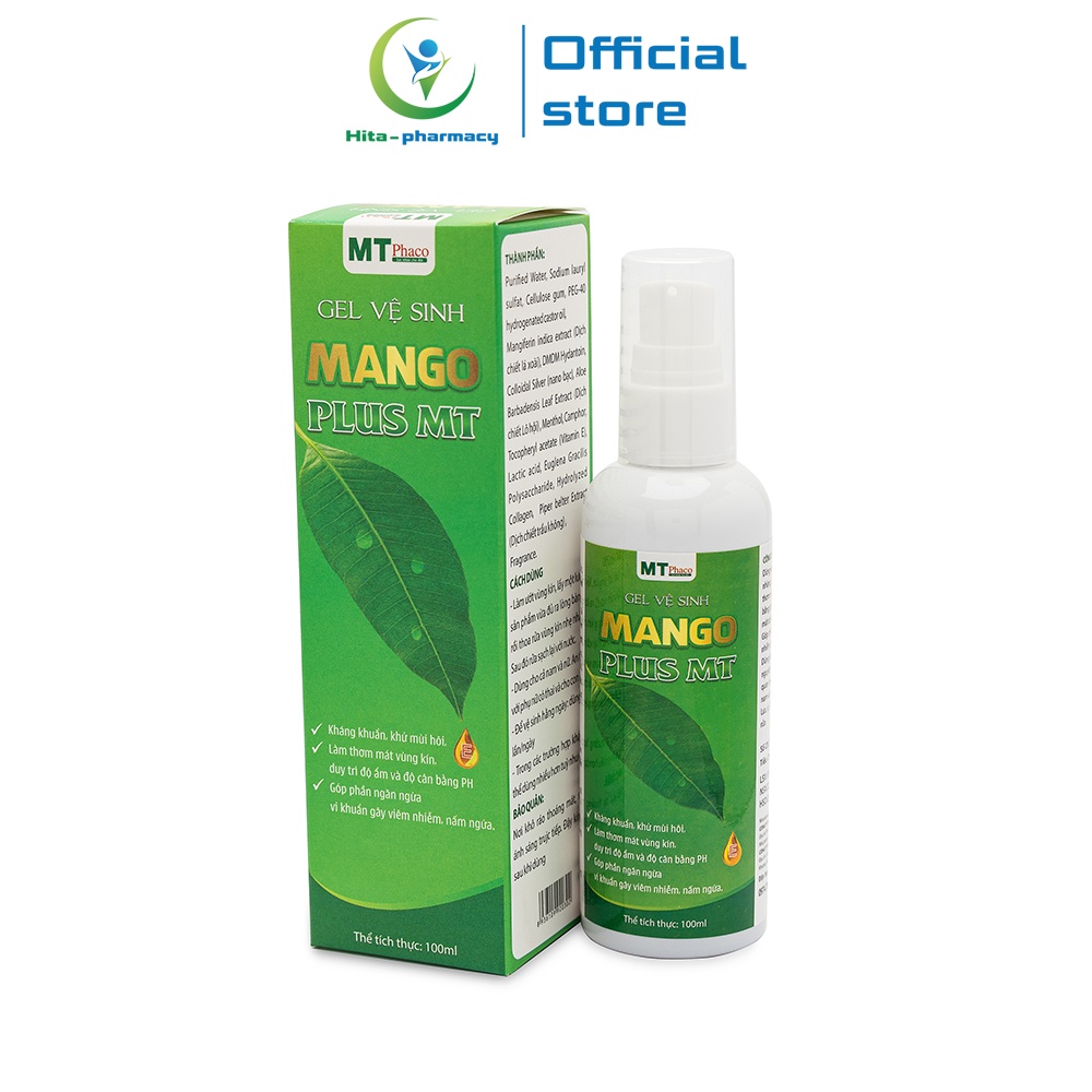 Gel vệ sinh phụ nữ tinh chất xoài Mango Plus MT Pharco Chai 100ml