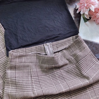 SET VEST CARO VÀ CHÂN VÁY ( SET VEST BLAZER ) phong cách ulzzang