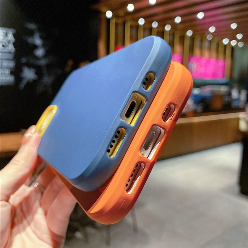 Ốp Điện Thoại Silicone Mềm Màu Kẹo Chống Sốc 3 Trong 1 Cho iPhone 13 12 11 Pro Max