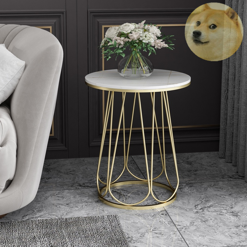 Bàn trà sofa, bàn trà góc mặt đá tròn khung kim loại cong cánh hoa, kệ nội thất phòng khách, cafe, ban công, phògiản