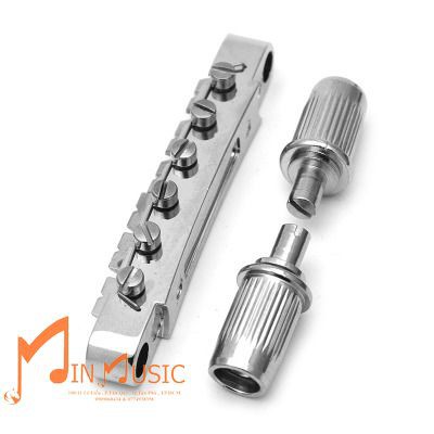 Ngựa Đàn Guitar Điện Lespaul I Chrome Roller Saddle Tailpiece Chrome for Gibson Les Paul LP SG Style Electric Guitar Rep