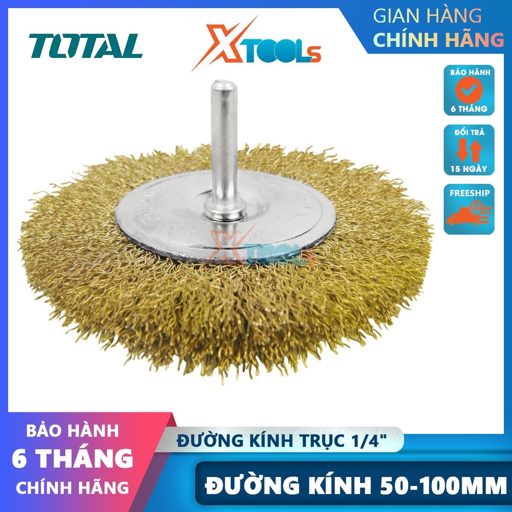 Bánh cước mài tròn TOTAL đường kính 50-100mm, trục 1/4inch, đường kính dây cước 0.3mm, dùng bào, mài -CHÍNH HÃNG-XTOOLS