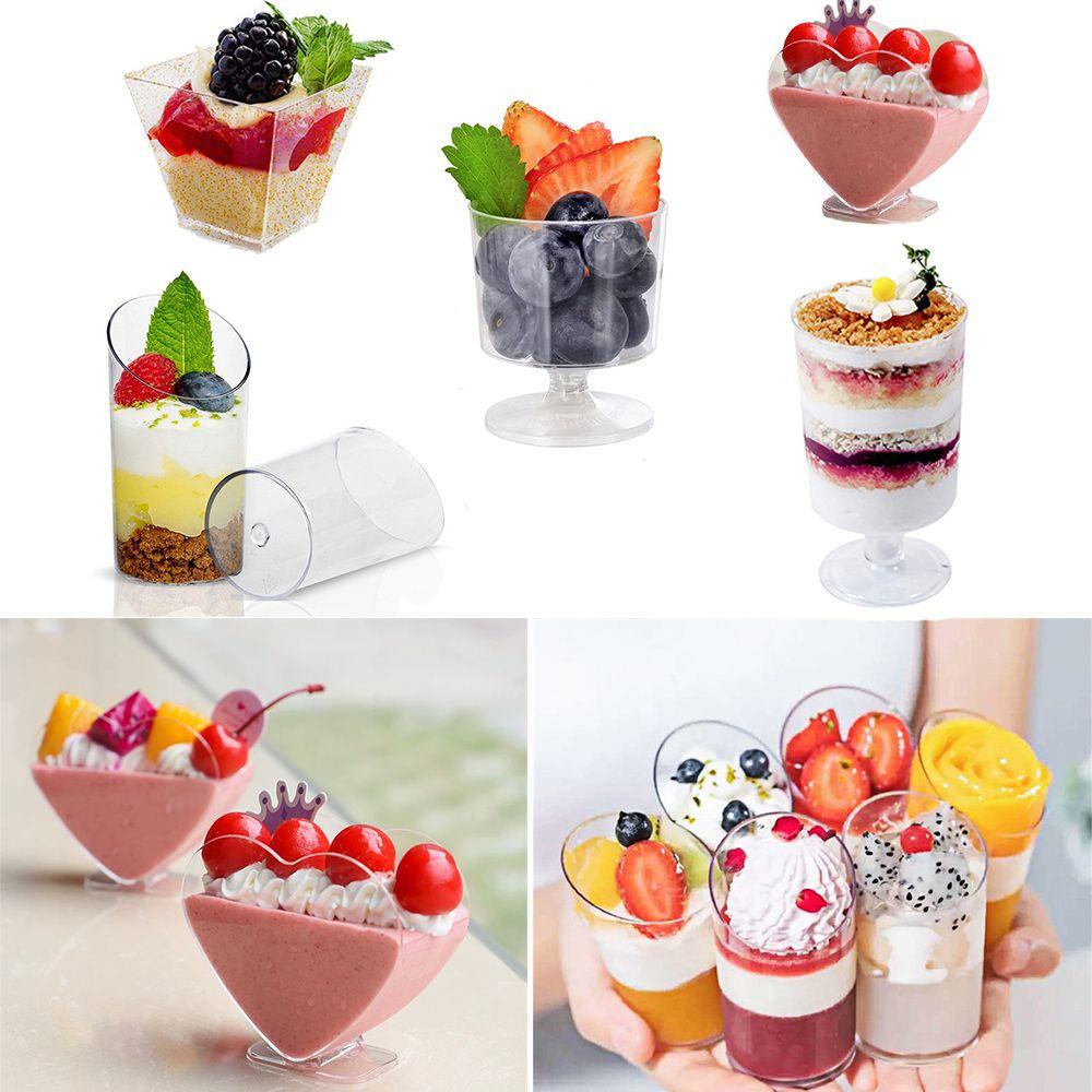 JANE Set 10 / 20 Cốc Đựng Bánh Mousse Trong Suốt Tiện Dụng