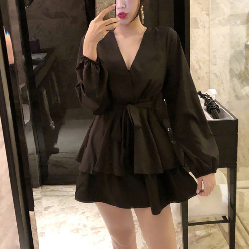 Đầm dài tay màu trơn kiểu dáng đơn giản thời trang cho nữ | BigBuy360 - bigbuy360.vn
