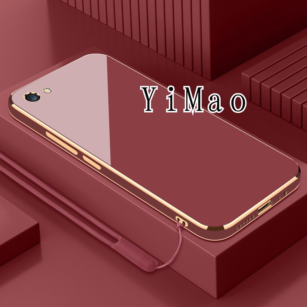 Đối với vivo 1601 1602 1609 1611 1612 1713 1714 1724 1801 1812 1808 1803 1814 1810 1807 phong cách dễ thương macaron màu sắc mạ dây buộc tpu vỏ mềm cod