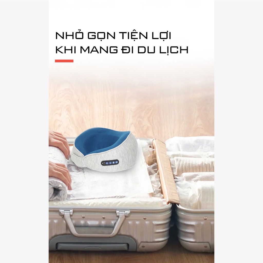 Gối Massage Chữ U AJIDO AJ - G69 Tích Hợp Nhiệt Hồng Ngoại Đa Năng Giảm Đau Cổ Vai Gáy Thích Hợp Cho Dân Văn Phòng