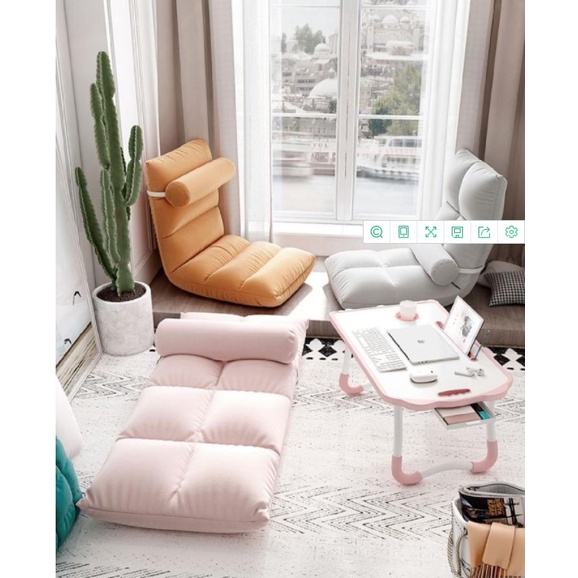 ❤️ Nitrogen071 Ghế sofa lười tựa lưng Tatami Sofa Gấp lại Ghế Phòng ngủ Đơn Tầng Ban công Nhỏ Đệm