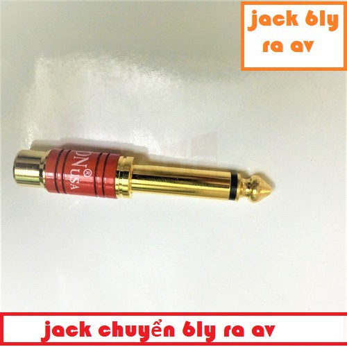 [Mã ELHACE giảm 4% đơn 300K] 1 Jack chuyển 6ly ra AV -loại xanh đỏ - jack cao cấp av