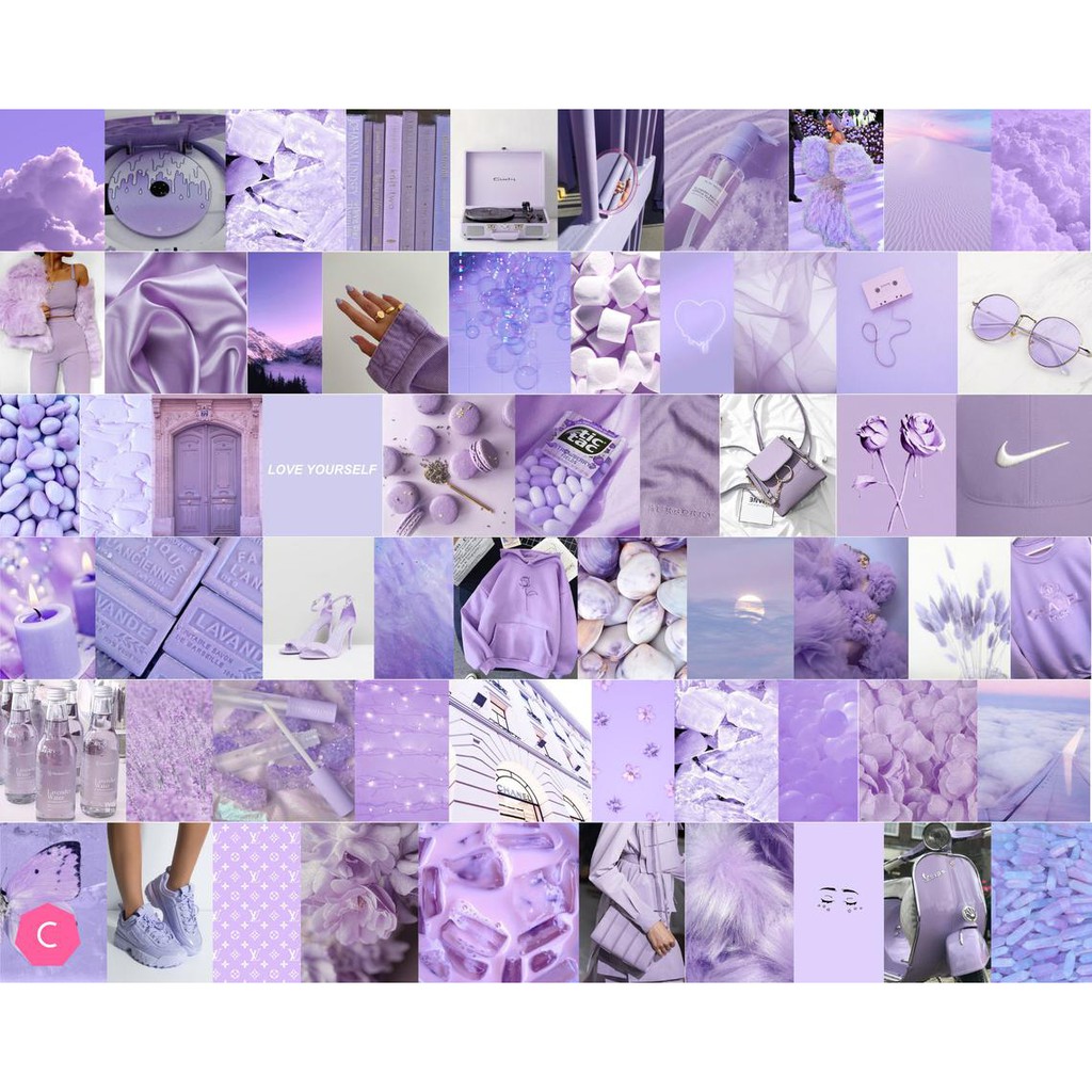[FREESHIP EXTRA] Wall Collage dán tường trang trí decor phòng ngủ - theme Lavender