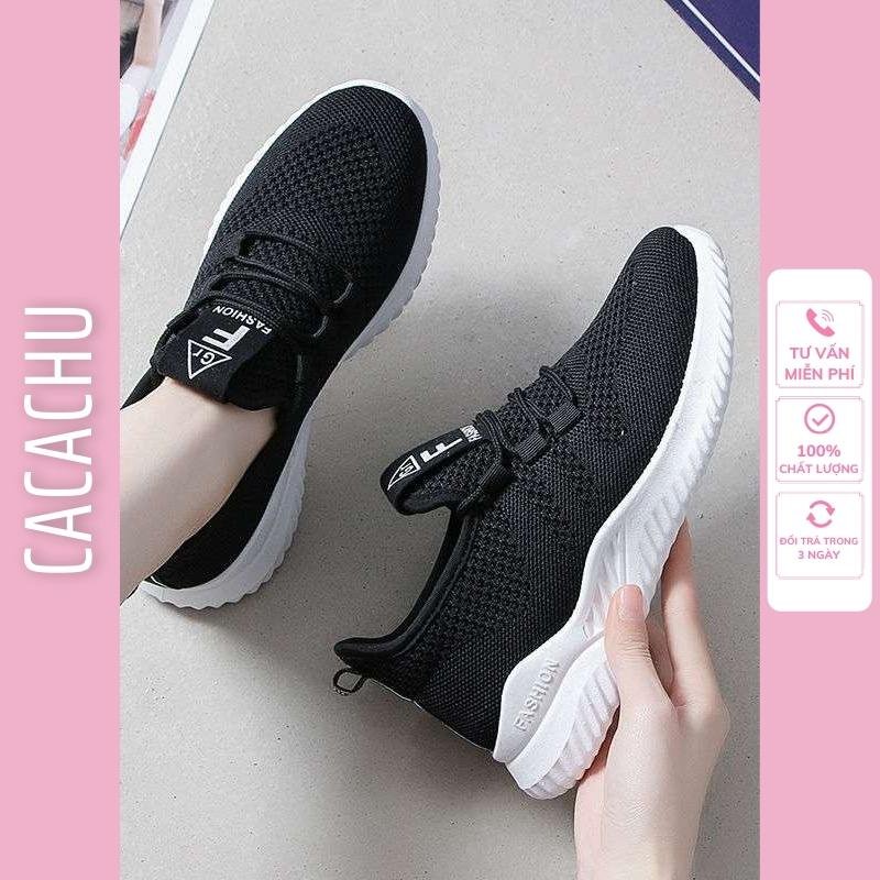 Giày nữ thể thao sneaker chạy bộ tập gym nhẹ êm chữ F xu hướng hot trend mới 2022 CACACHU G031, vải thoáng khí bền đẹp