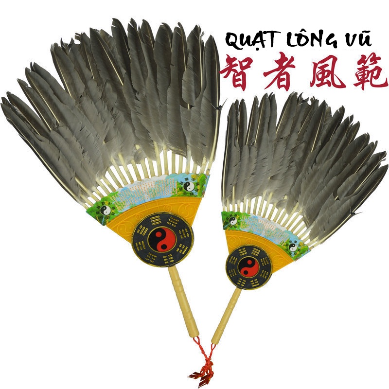 Đạo cụ hóa trang Gia Cát Lượng quạt lông vũ