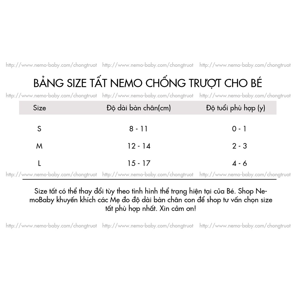 Tất chống trượt NEMOBABY