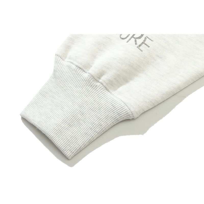 Hot ITEM Áo Hoodie ERLOuyang Nana Kiểu Cổ Điển Dáng Rộng Giản Dị Vải Cotton Phối Nhung Cho Nam Và Nữ