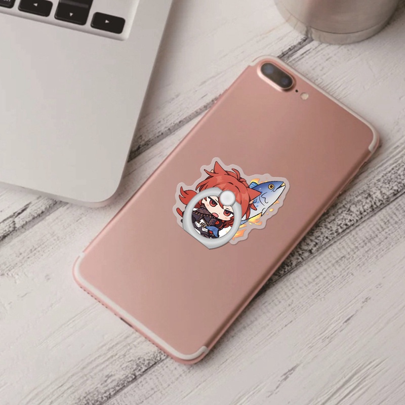 Tmdbyx Ốp Điện Thoại Họa Tiết Anime Genshin Có Vòng Nhẫn Đeo Ngón Tay Đa Năng Nhiều Màu Khác Nhau Cho Xe Hơi