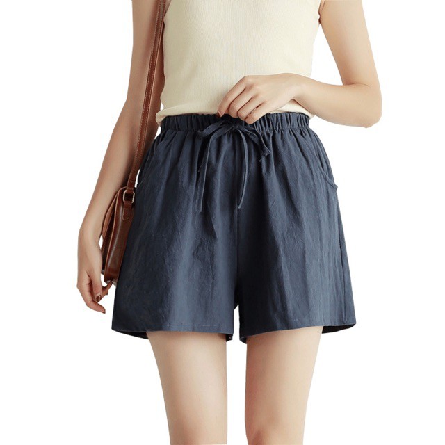 [ Mã FAMAYWA giảm 10K đơn 50K] Quần short nữ đẹp chất đũi xước ống rộng cạp chun siêu mát siêu xinh | BigBuy360 - bigbuy360.vn