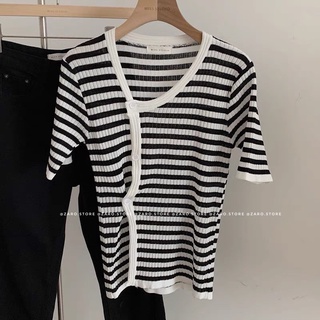 Áo cúc chéo + chân váy trắng ( Set rời)