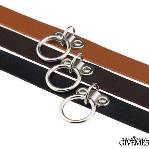 Vòng cổ choker da PU khoen tròn