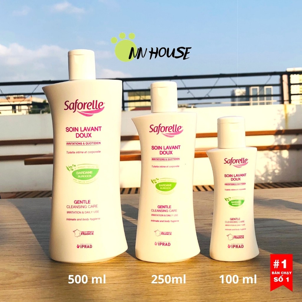 Dung dịch vệ sinh phụ nữ Saforelle 100ml, 250ml Pháp ddvs massage,dưỡng ẩm, chăm sóc da nhạy cảm, wash khử mùi dạ hương
