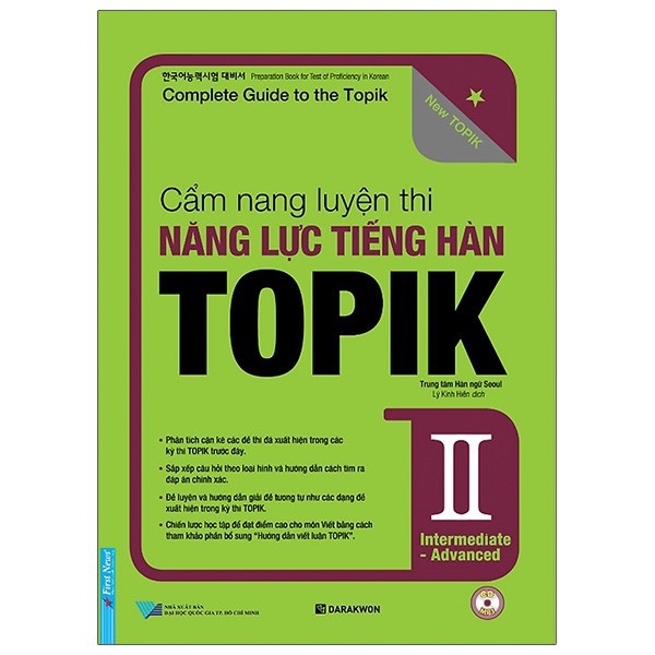 Sách - Combo Cẩm  Nang Luyện Thi Năng Lực Tiếng Hàn TOPIK ( Tập 1 + Tập 2 ) + CD - First News
