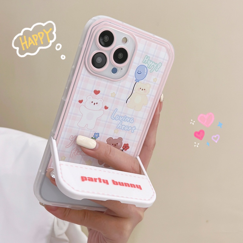 Ốp lưng iphoneỐp Điện Thoại  Kèm Giá Đỡ Tàng Hình Họa Tiết Hoạt Hình Dễ Thương Cho iphone 14 / 13Pro 12 / xs / 6 / 7 / 8PLUSDinuo case