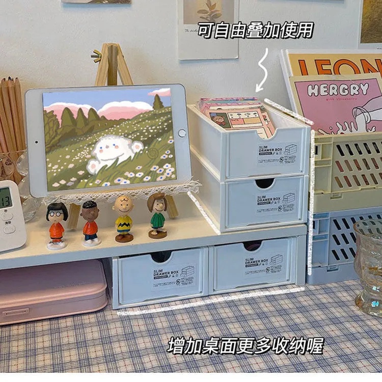 MUJI Hộp Đựng Đồ Để Bàn Có Ngăn Kéo Tiện Dụng bảo quản mỹ phẩm Kho văn phòng phẩm kho chứa đồ lặt vặt