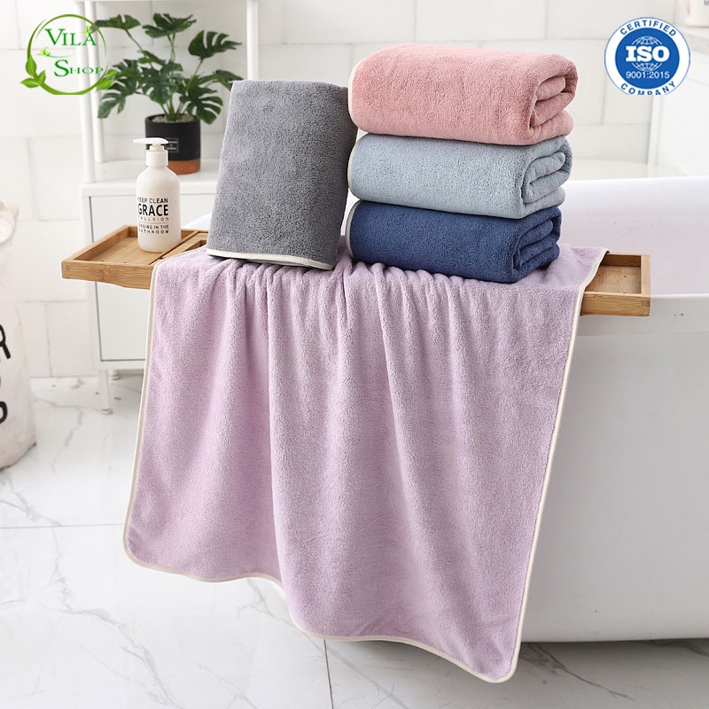 Khăn Tắm Cotton, Khăn Bông Cao Cấp Mềm Mịn Siêu Thấm Nước, Khăn Tắm Cao Cấp Đa Năng Nhiều Kích Thước Màu Sắc