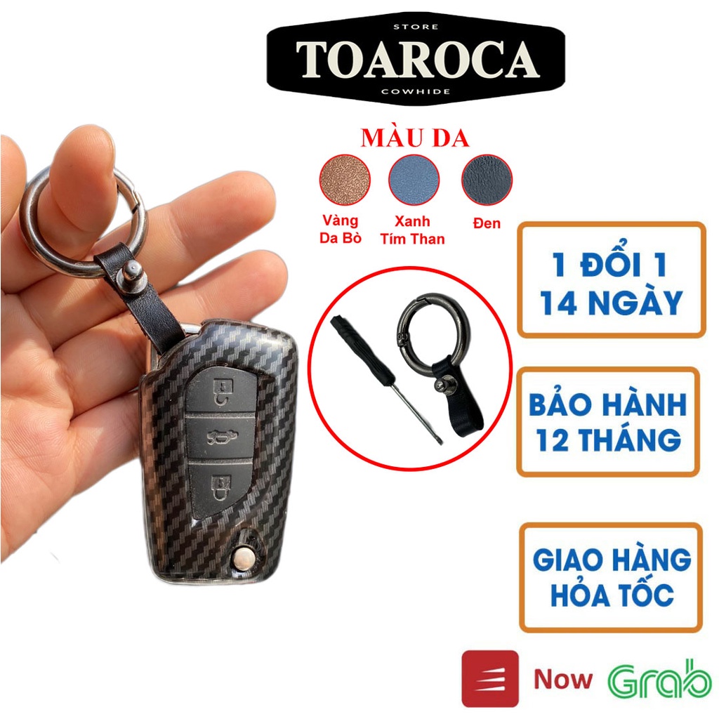 Móc khóa smartkey ô tô,xe máy dây da móc tròn kèm tovit tháo lắp dễ dàng tiện lợi Toaroca