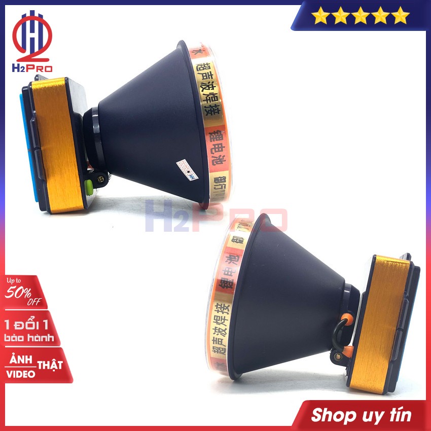 Đèn Pin Đội Đầu Siêu Sáng Led A366-800W-Chiếu Xa 500m-Pin Khủng-Dùng 8-20h, Chống Nước, Sáng Trắng Hoặc Vàng-H2Pro Tech