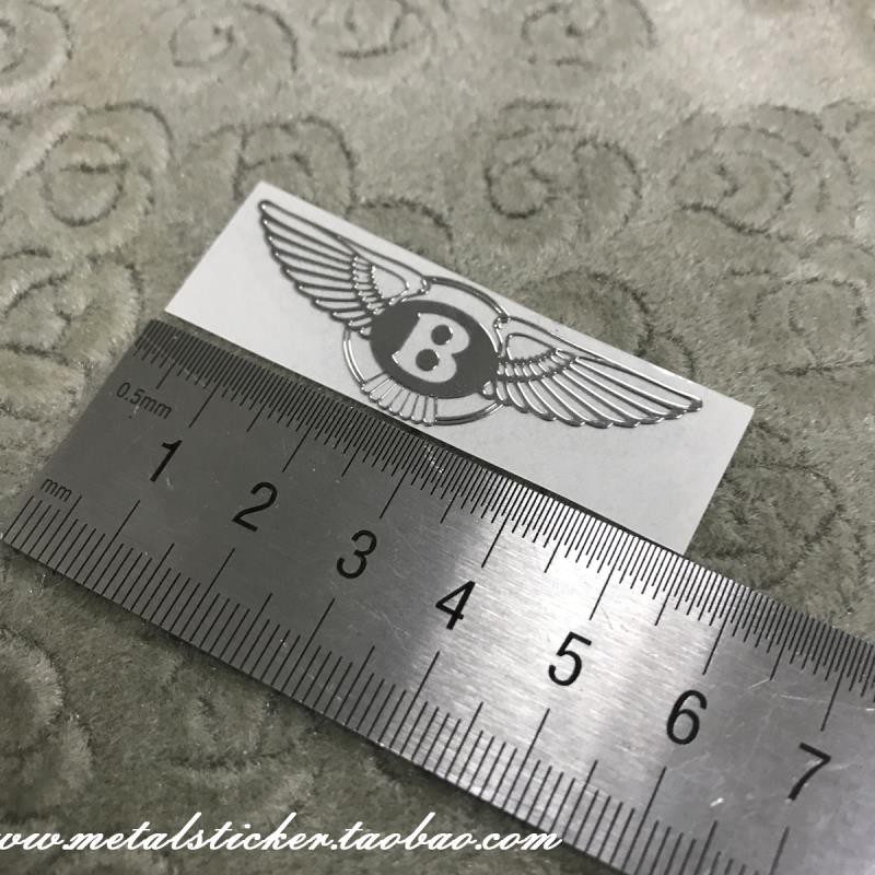 Sticker Kim Loại Hình Logo Bentley Trang Trí Xe Hơi