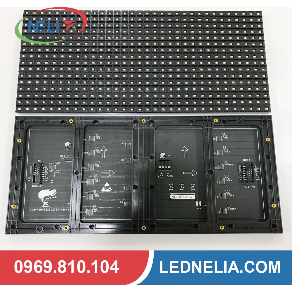 Module p10 full indoor hãng LLR mắt led 2835 - kích thước 160x320mm