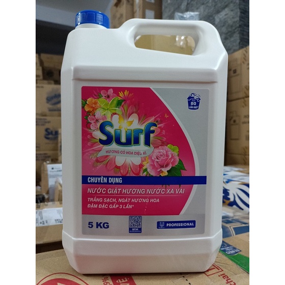 Nước giặt SURF Can 5KG Đậm Đặc Gấp 3 Lần Siêu Tiết Kiệm