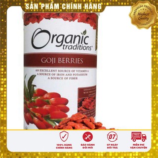 [BÁN SỈ] Kỷ Tử Đỏ Hữu Cơ Sấy Khô 453gr 💝FREESHIP💝 Hạt Kỷ Tử Khô Organic Traditions Nhập Khẩu Mỹ