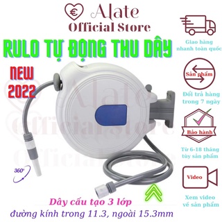 Rulo tự động thu dây nước tưới cây Lionking Tonydx dài 15 mét ống dây cấu tạo 3 lớp phi 16 bảo hành 6 tháng Alate
