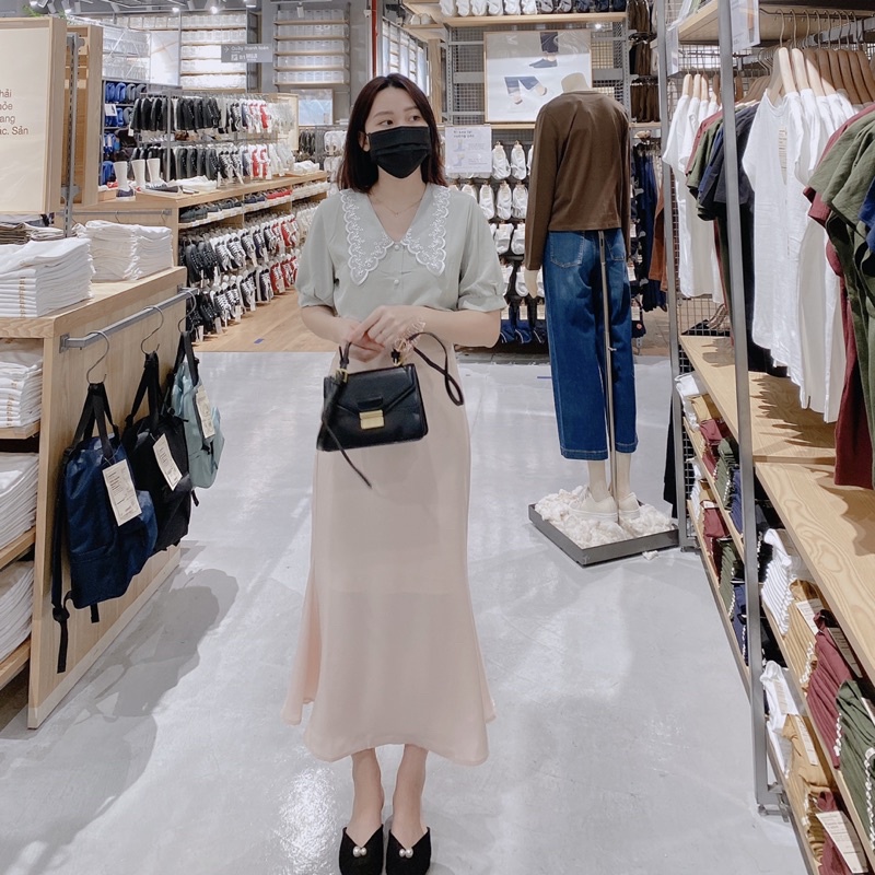 Chân váy đuôi cá dáng dài công sở - phong cách ulzzang Hàn Quốc [Ảnh cận chất và do shop tự chụp]