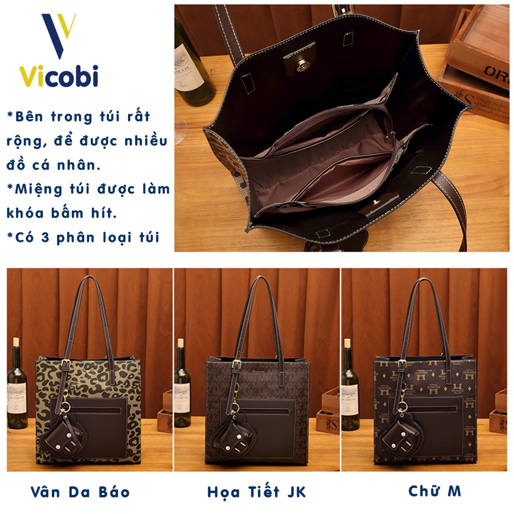 Túi xách công sở Vicobi V8, phù hợp chị em có nhiều đồ dùng cá nhân, để được cả giấy A4