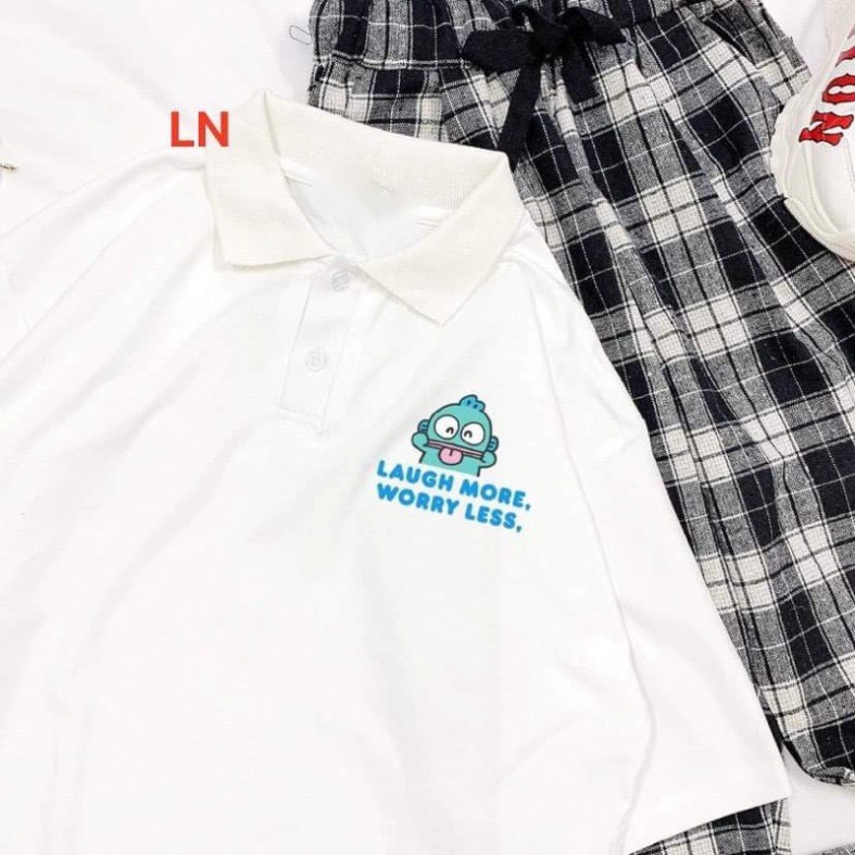 Sét áo polo laugh + quần kẻ LN0421