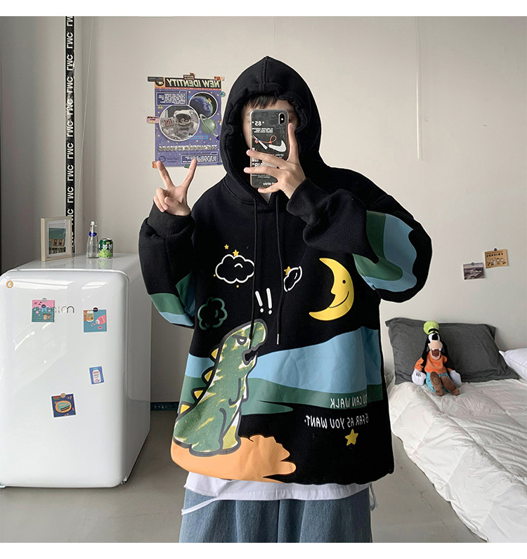 Áo Hoodie Dáng Rộng Cổ Thuyền Thiết Kế Trẻ Trung Dành Cho Nam | BigBuy360 - bigbuy360.vn