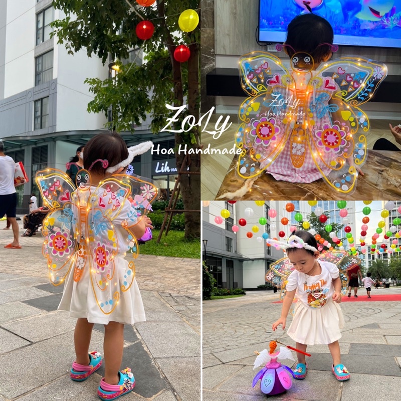 Đồ chơi Trung Thu, quà sinh nhật, quà 1/6 cho bé gái - Cánh thiên thần phát sáng