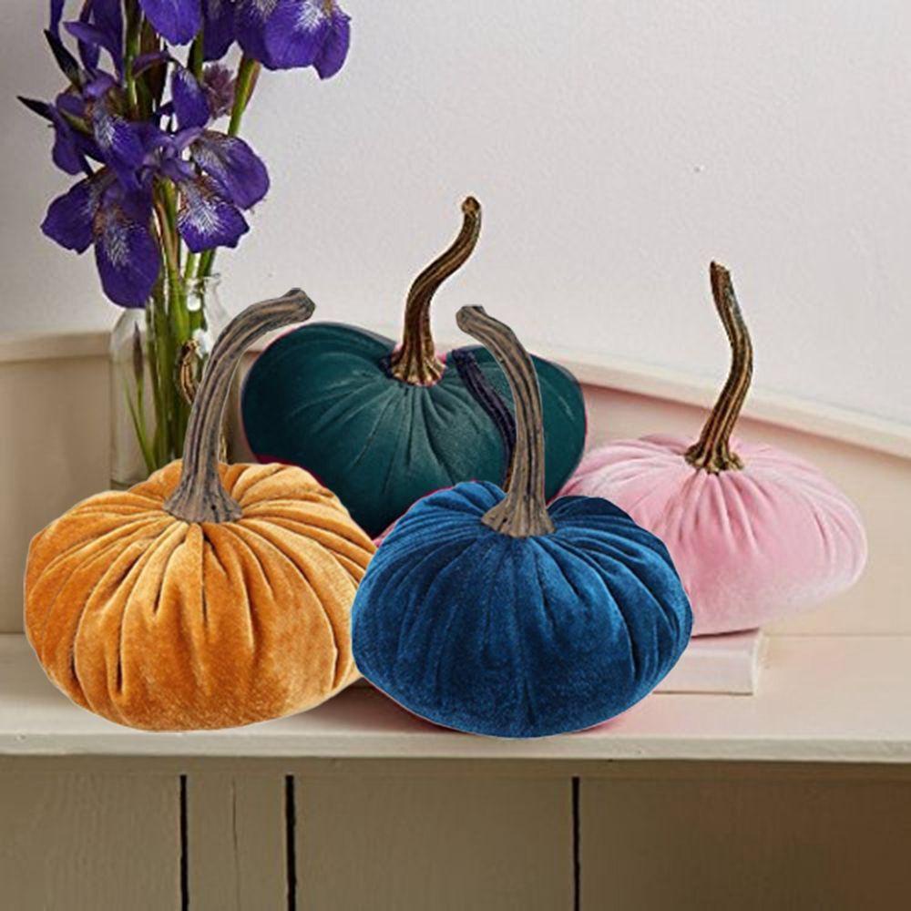 Bí Ngô Nhồi Bông Mềm Mại Trang Trí Halloween