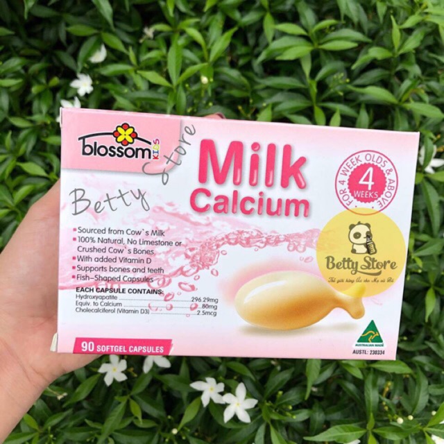 Canxi Milk Blossom Úc cho trẻ trên 1 tháng 90 viên