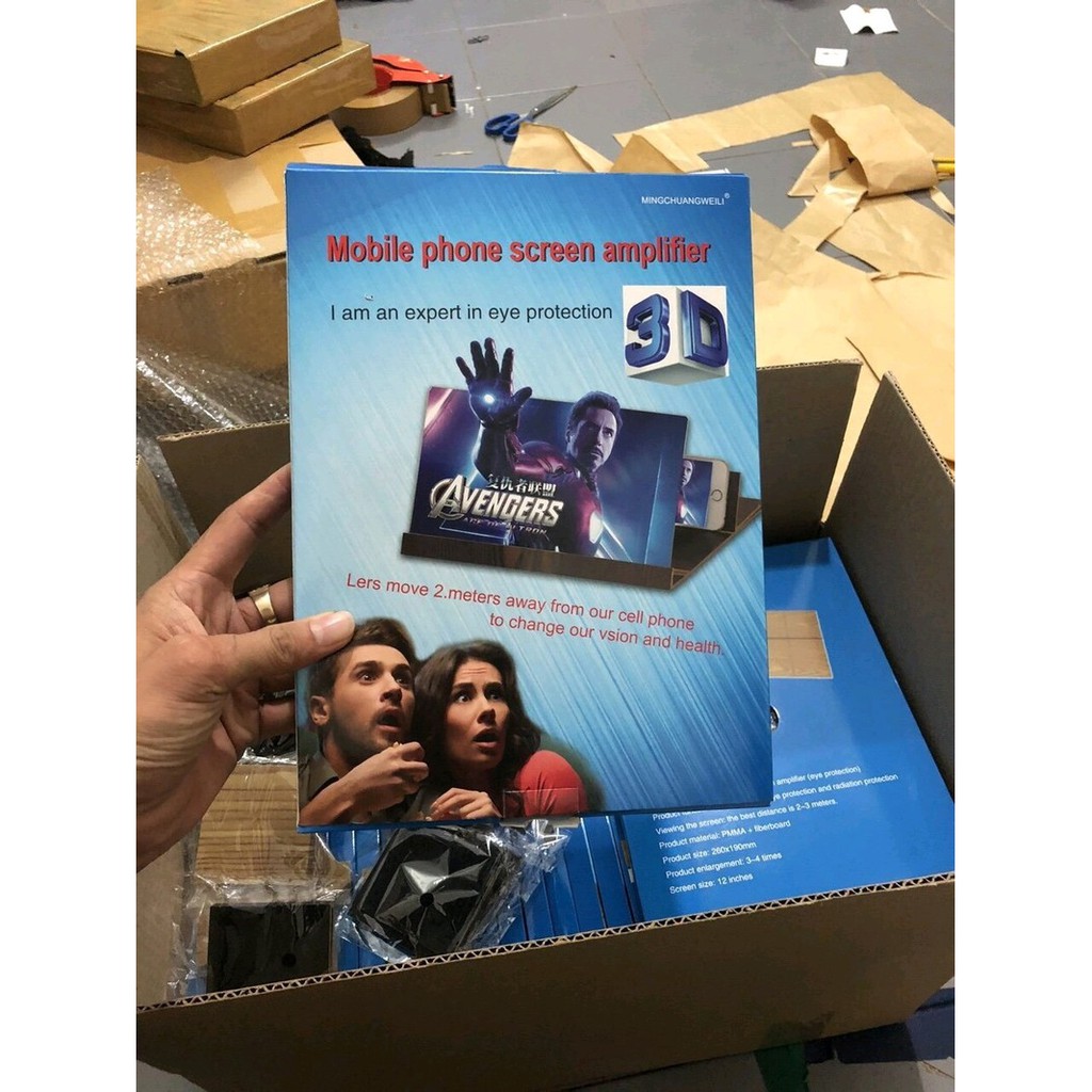 Kính Phóng Đại Màn Hình Điện Thoại Xem 3D