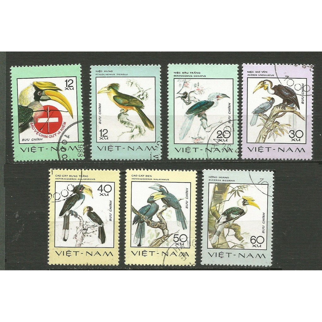 Tem sưu tập MS 322 Tem CTO Việt Nam Bảo vệ chim quý hiếm 1977