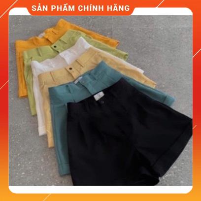 Quần short đùi nữ,quần sooc nữ ống rộng gập gấu sang chảnh chất tuyết  MSP80299