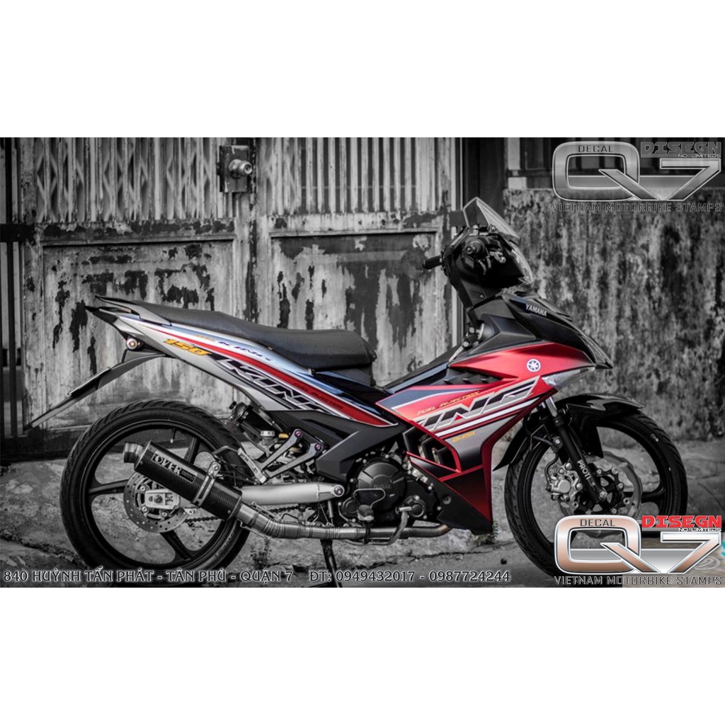 Tem Rời EXCITER 150 MX KING ĐỎ BẠC